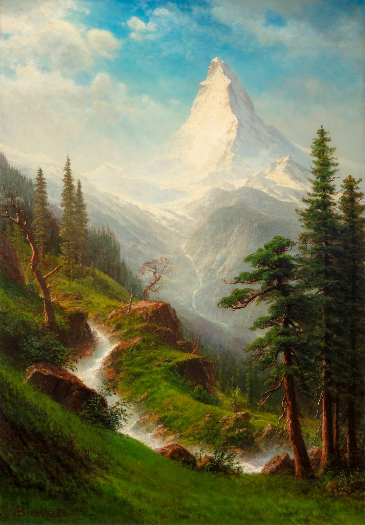 The Matterhorn – Albert Bierstadt, 1875, framed