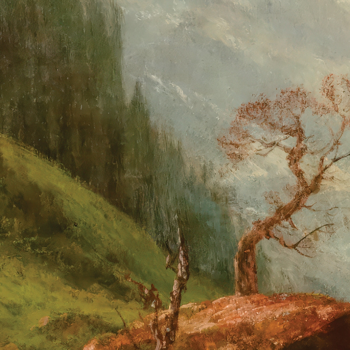 The Matterhorn – Albert Bierstadt, 1875, print detail at full resolution