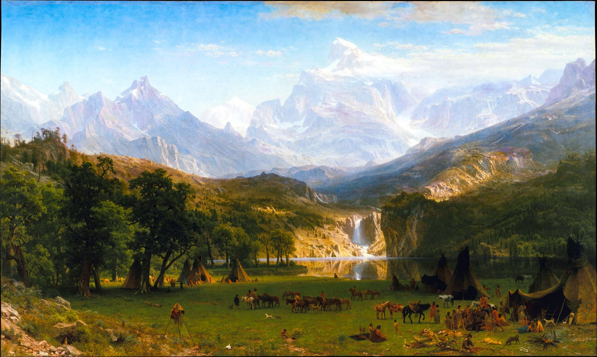 The Rocky Mountains, Lander's Peak – Albert Bierstadt, 1863, framed