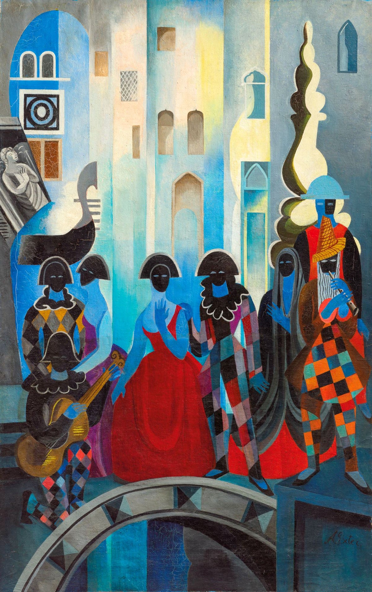 Carnival in Venice – Alexandra Exter, c. 1924, framed