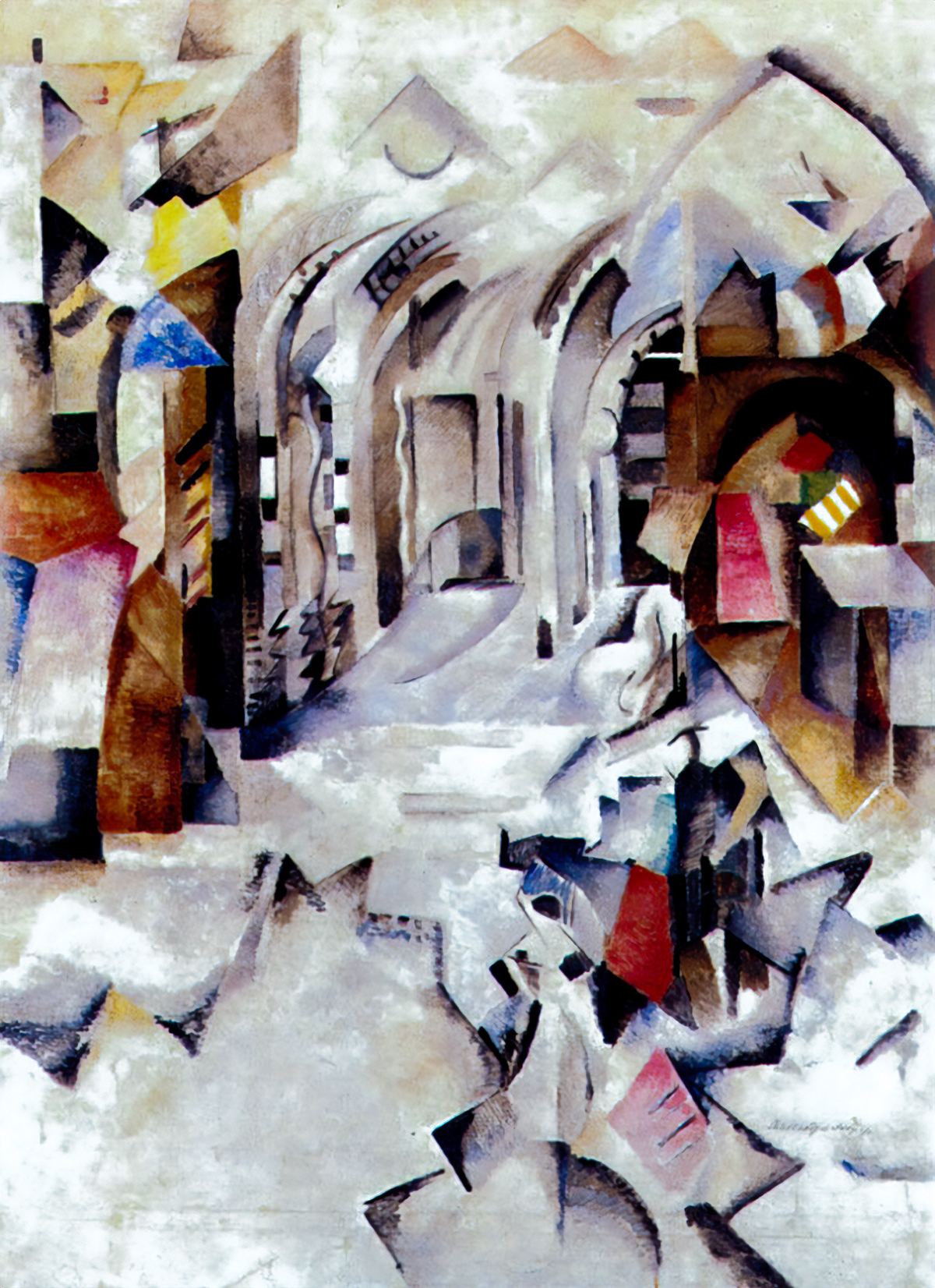 Composition Genoa – Alexandra Exter, 1912, framed