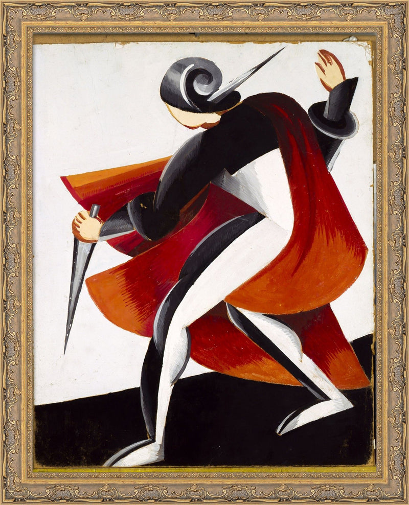 Figure with Dagger – Costume Sketch for Romeo and Juliet – Alexandra Exter, 1921