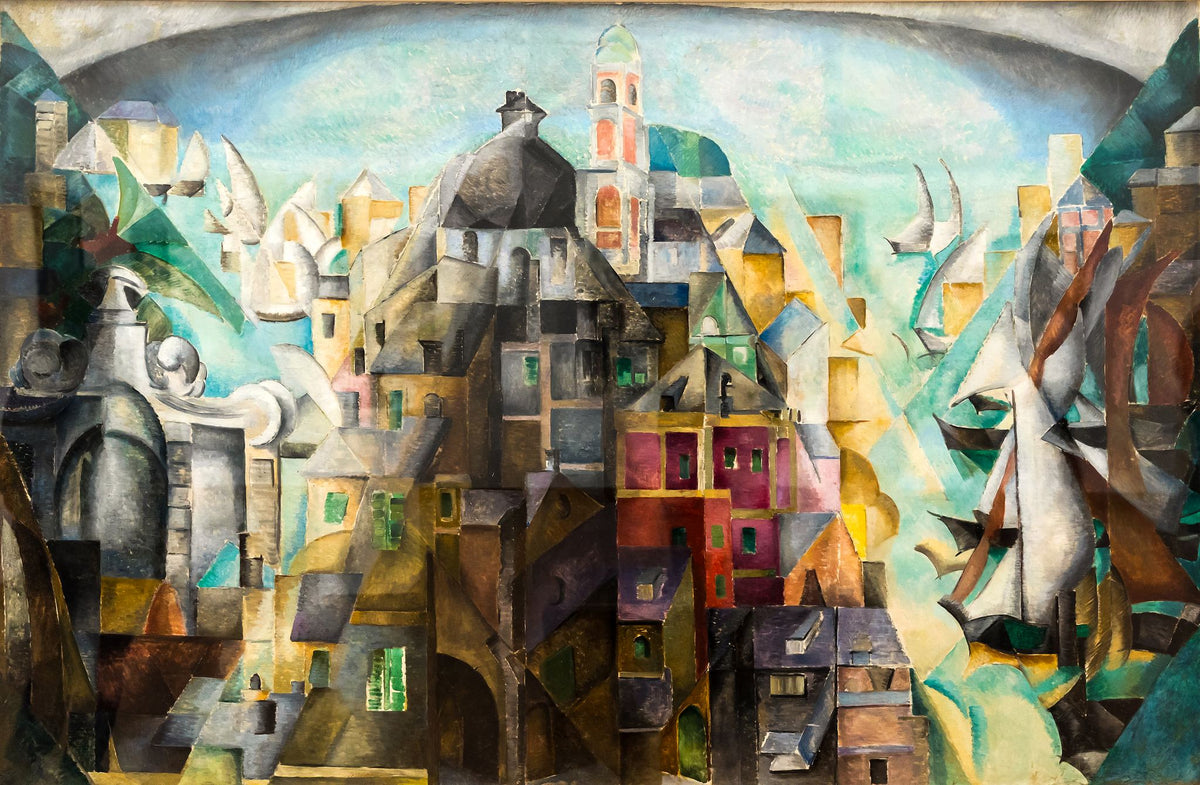 Kubo Futuristische Komposition – Alexandra Exter, c. 1913–1914, framed