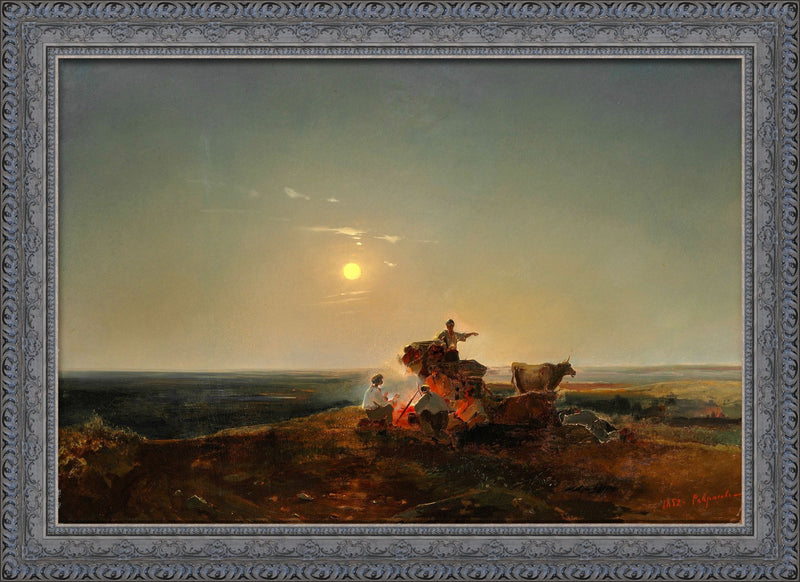 Landscape with Ox Cart – Alexei Savrasov, 1852