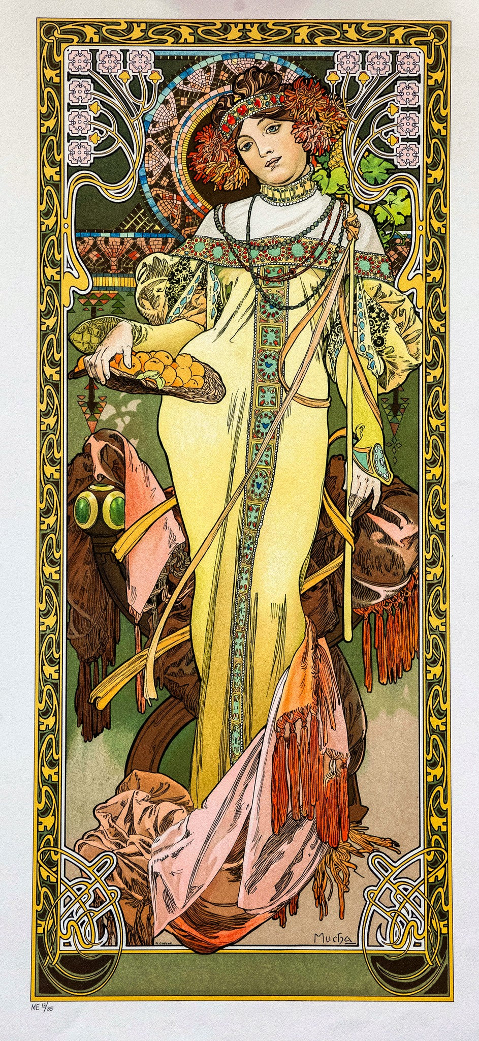 Autumn – Alphonse Mucha, 1896, framed