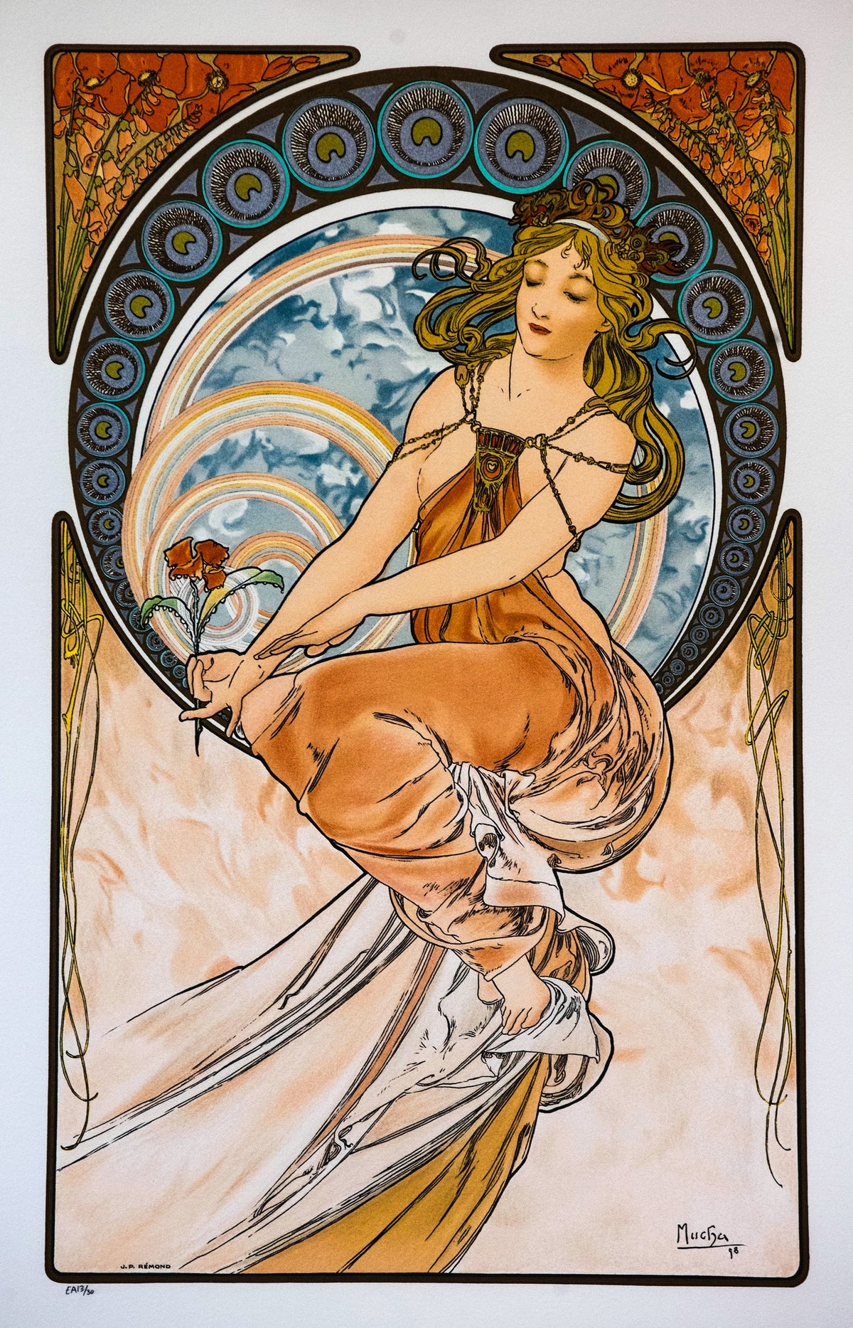 Painting – Alphonse Mucha, 1898, framed
