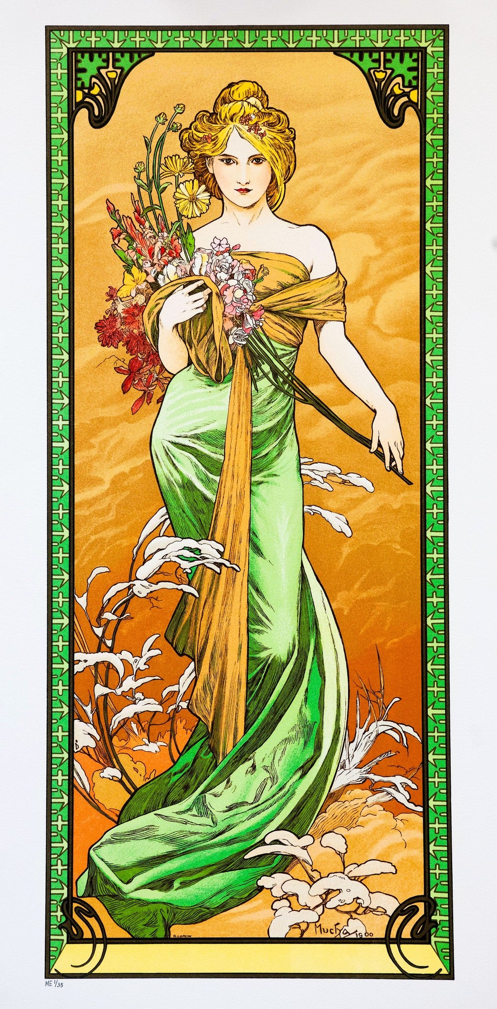 Spring – Alphonse Mucha, 1896, framed