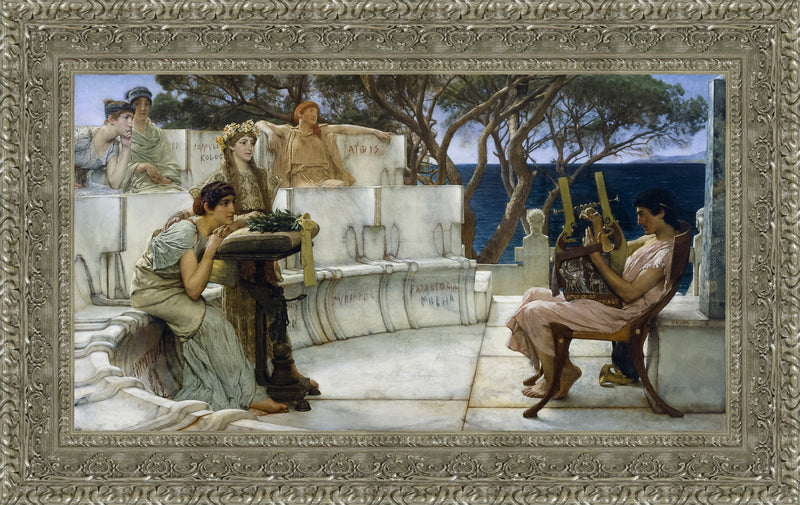 Sappho and Alcaeus – Sir Lawrence Alma-Tadema, 1881