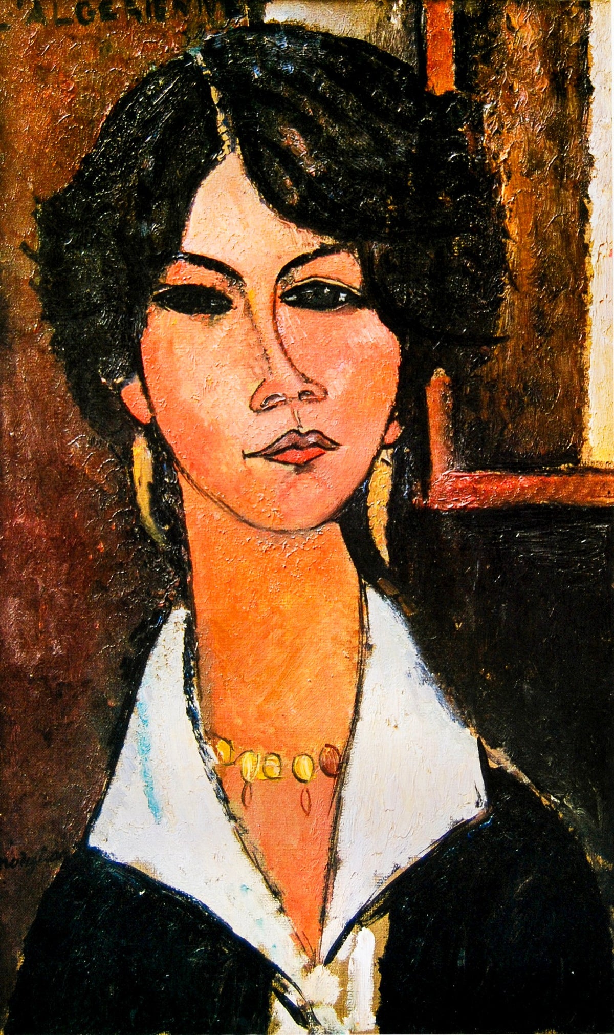 Algerian Woman – Amedeo Modigliani, 1917, framed