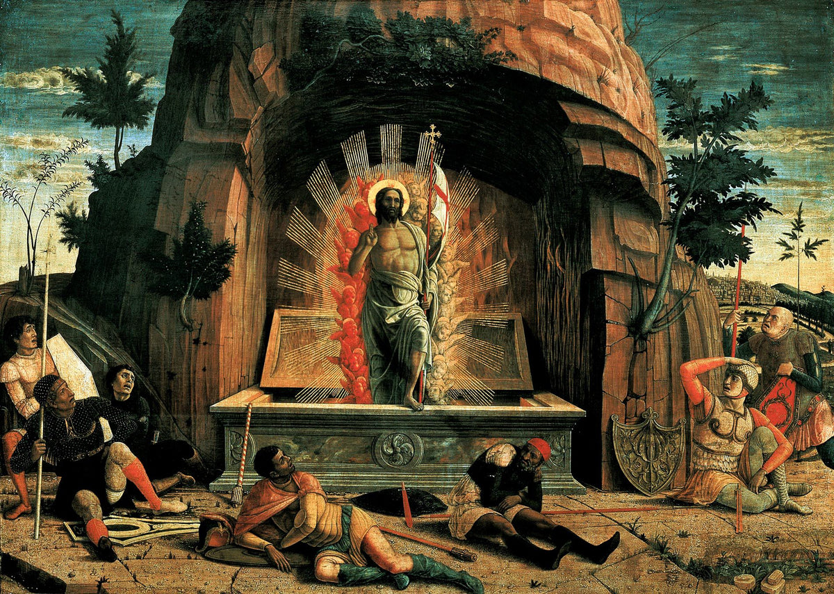 The Resurrection – Andrea Mantegna, c. 1459, framed