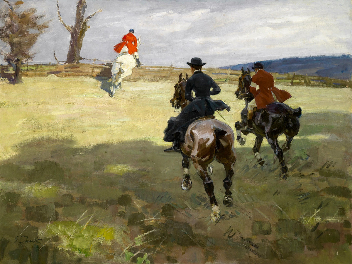 Par Force Hunt – Angelo Jank, 1905, framed