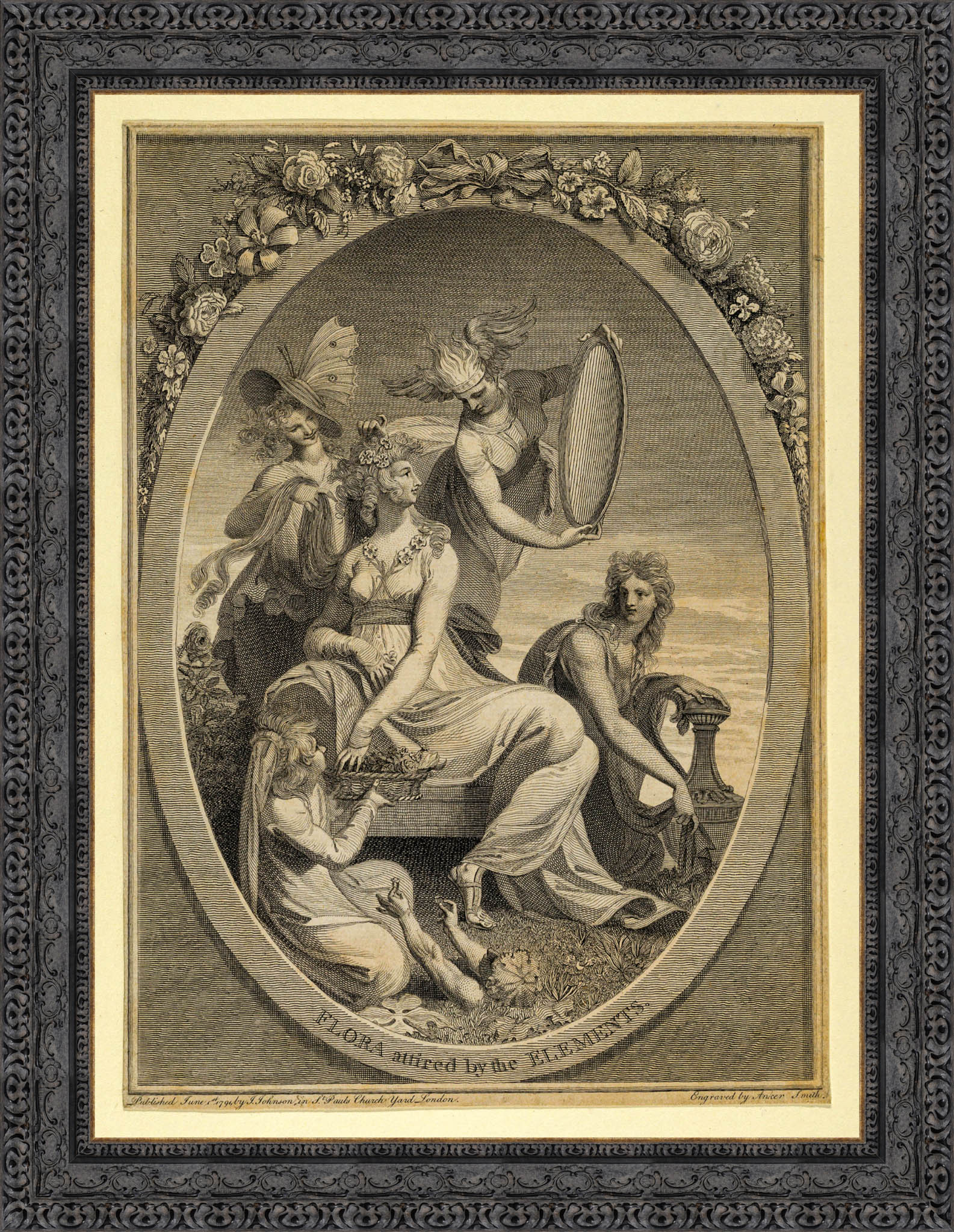 Flora Attired By The Elements Frontispiece To The Economy Of Vegetation – Anker Smith After Henri Fuseli, 1791 - Canvas Classics