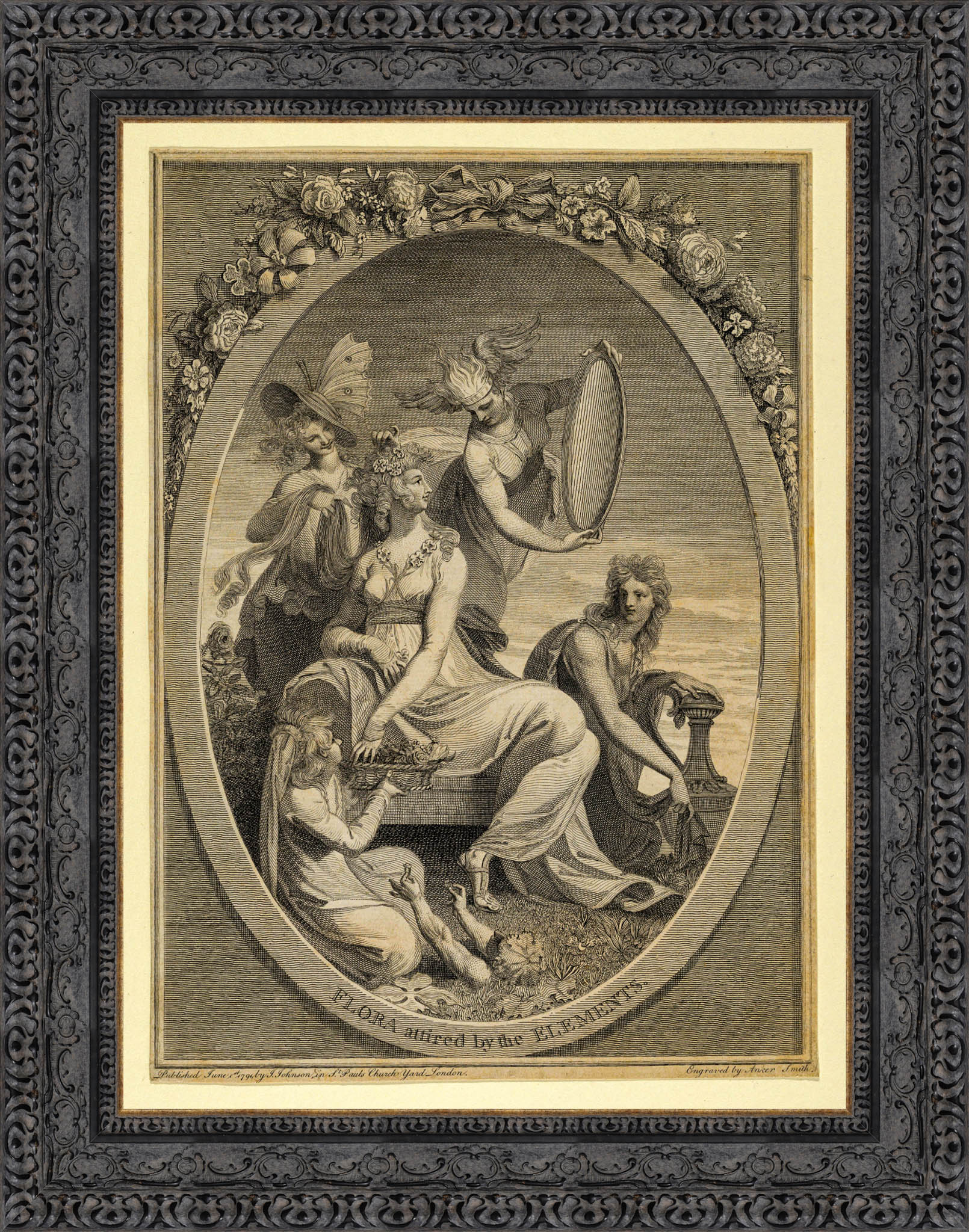 Flora Attired By The Elements Frontispiece To The Economy Of Vegetation – Anker Smith After Henri Fuseli, 1791 - Canvas Classics