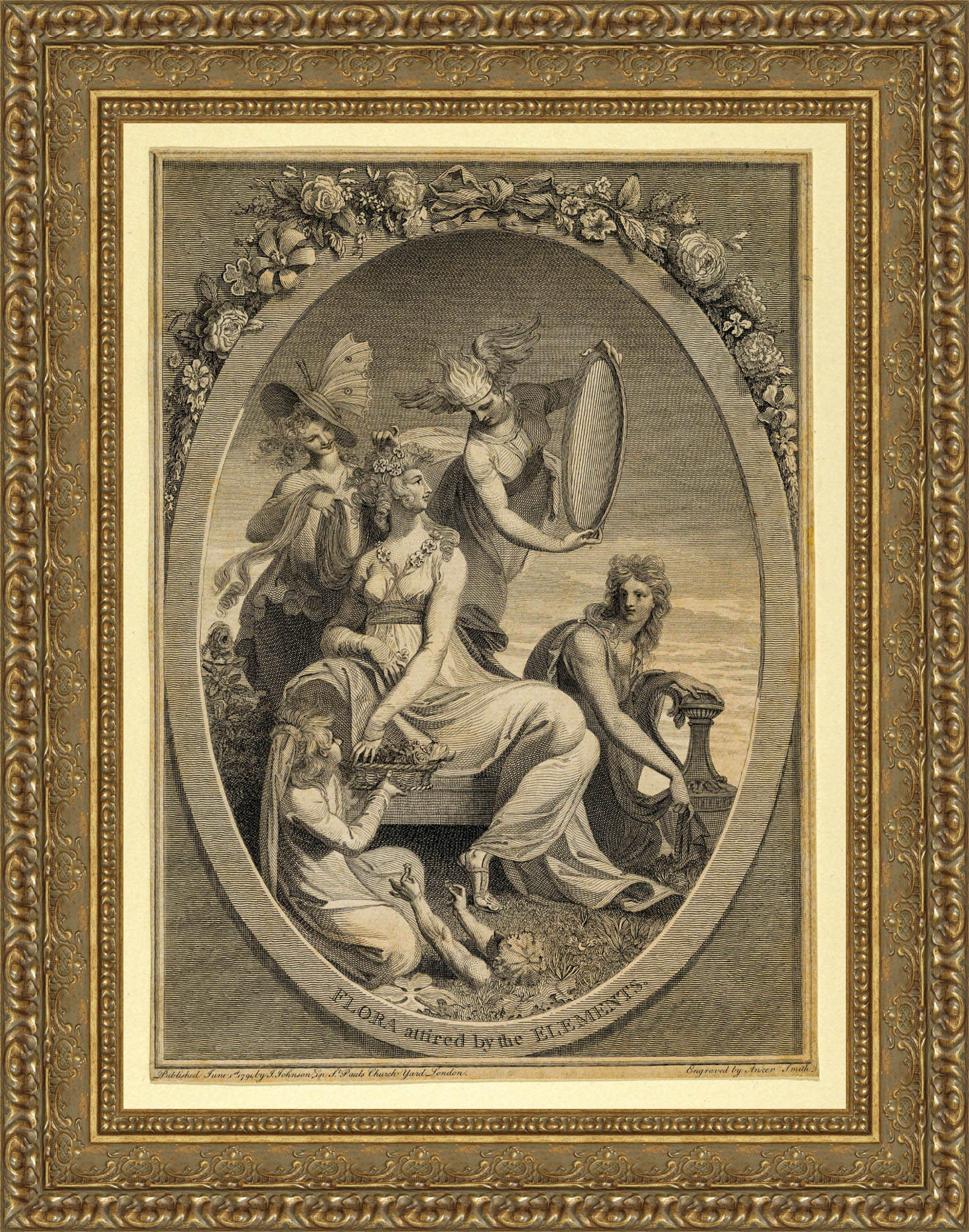 Flora Attired By The Elements Frontispiece To The Economy Of Vegetation – Anker Smith After Henri Fuseli, 1791 - Canvas Classics