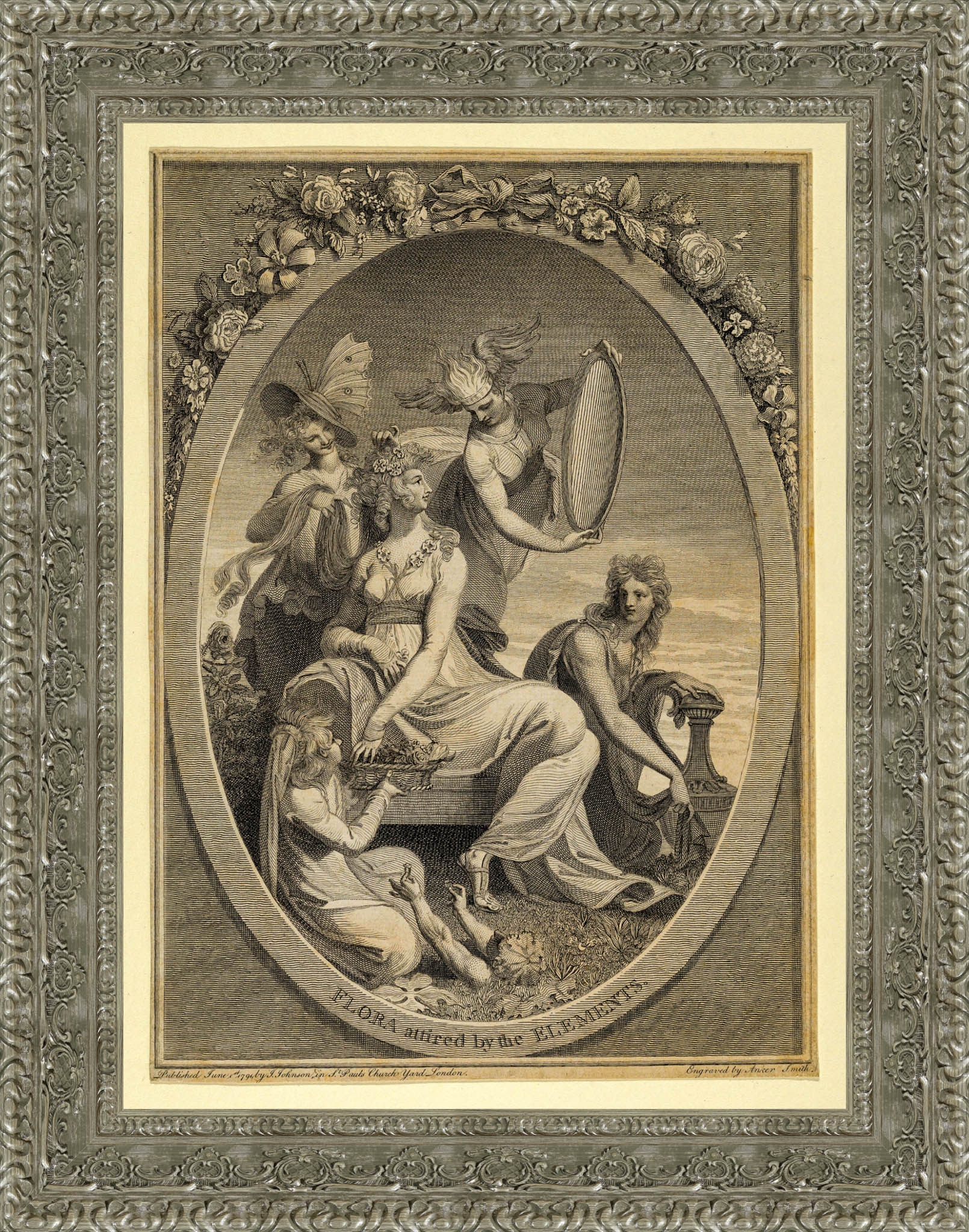 Flora Attired By The Elements Frontispiece To The Economy Of Vegetation – Anker Smith After Henri Fuseli, 1791 - Canvas Classics