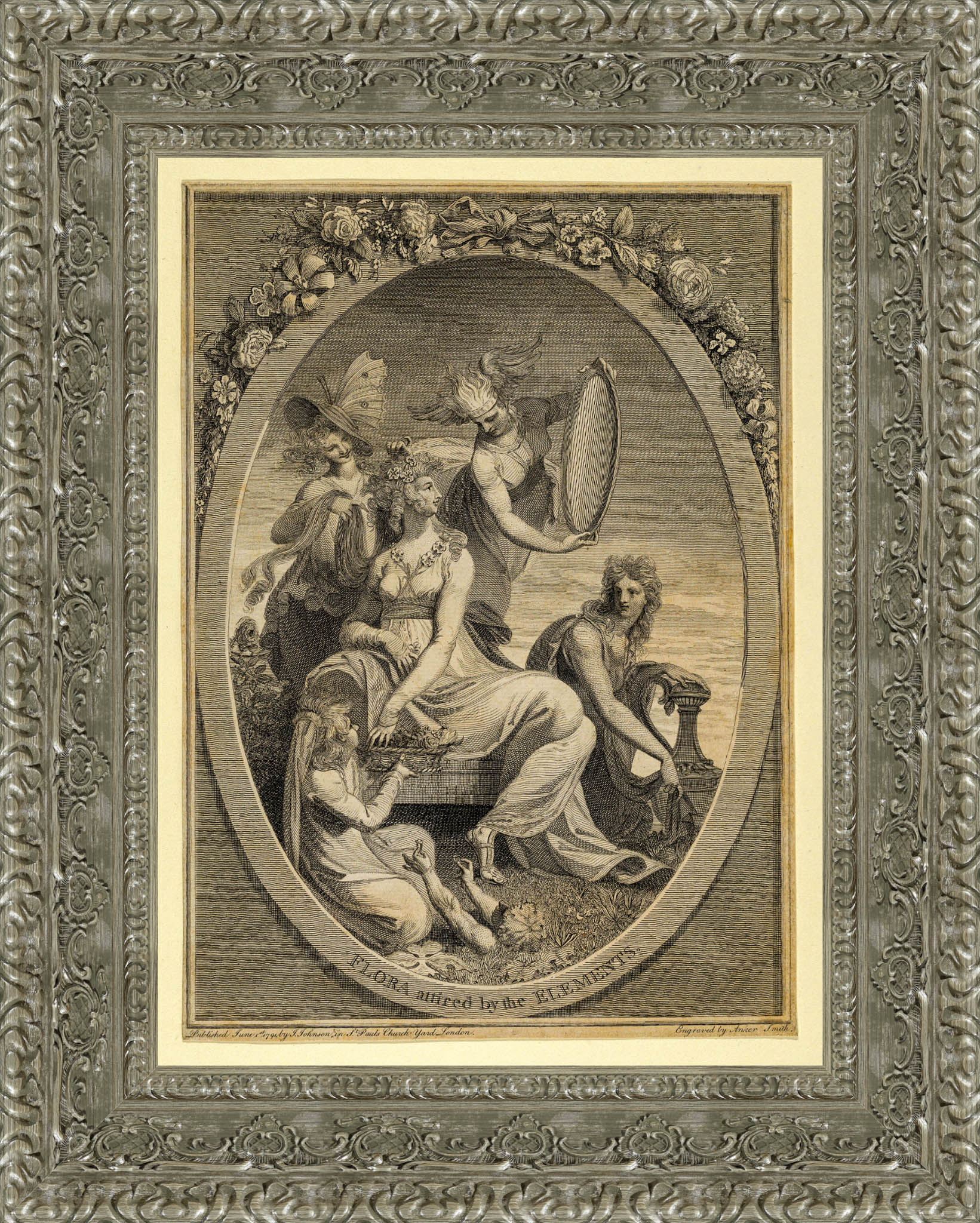 Flora Attired By The Elements Frontispiece To The Economy Of Vegetation – Anker Smith After Henri Fuseli, 1791 - Canvas Classics