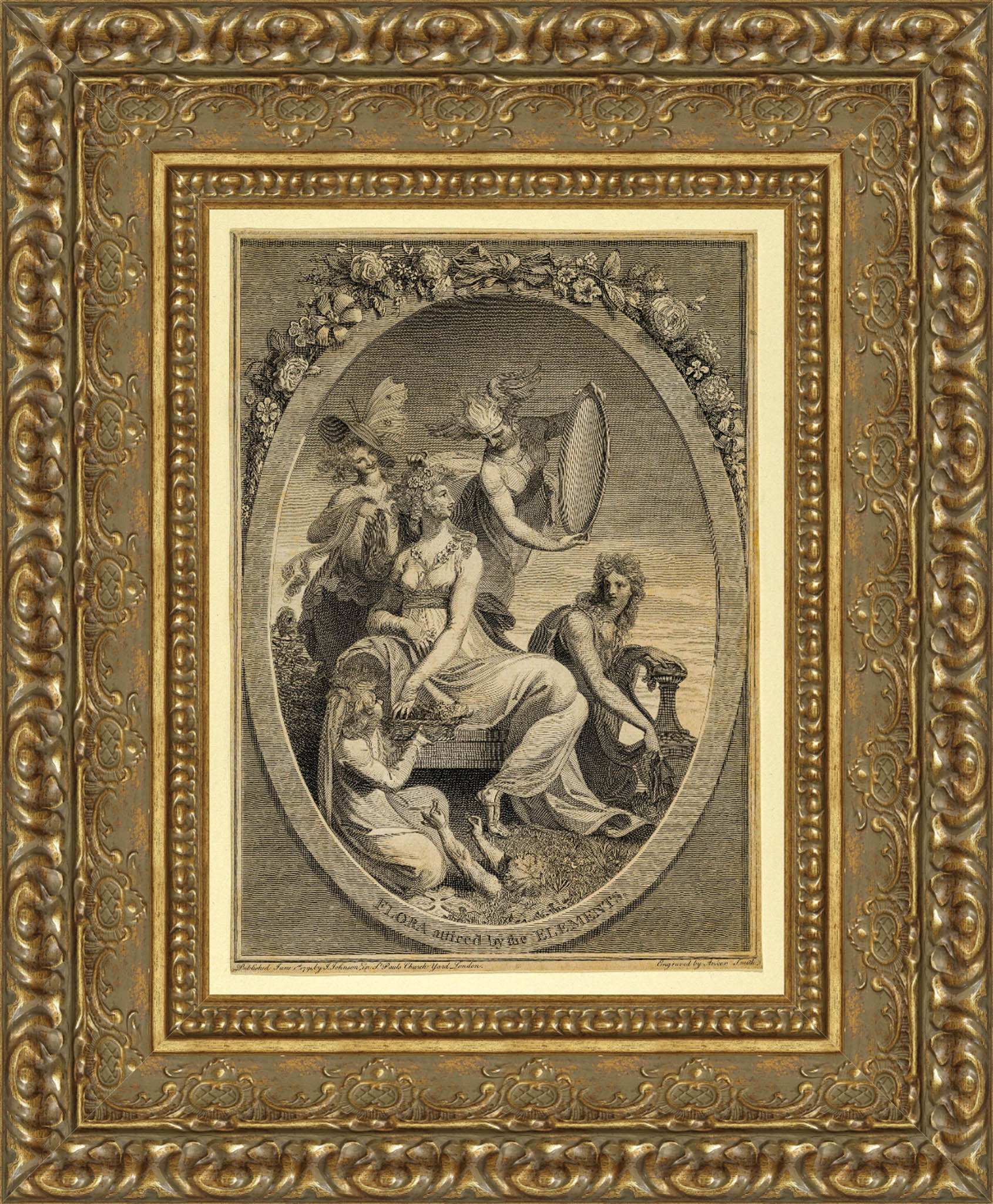 Flora Attired By The Elements Frontispiece To The Economy Of Vegetation – Anker Smith After Henri Fuseli, 1791 - Canvas Classics