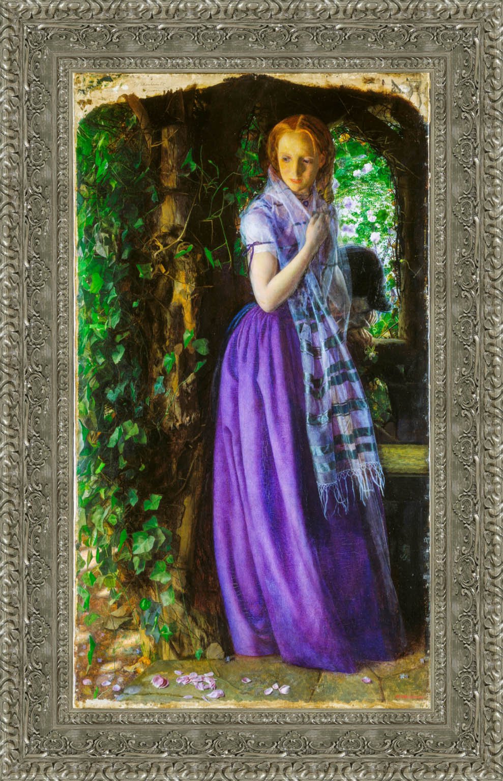 April Love by Arthur Hughes — Framed Giclee Canvas Print | Canvas Classics