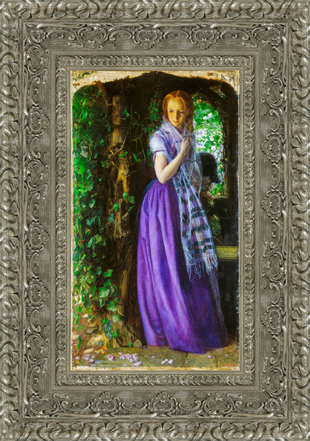 April Love by Arthur Hughes — Framed Giclee Canvas Print | Canvas Classics