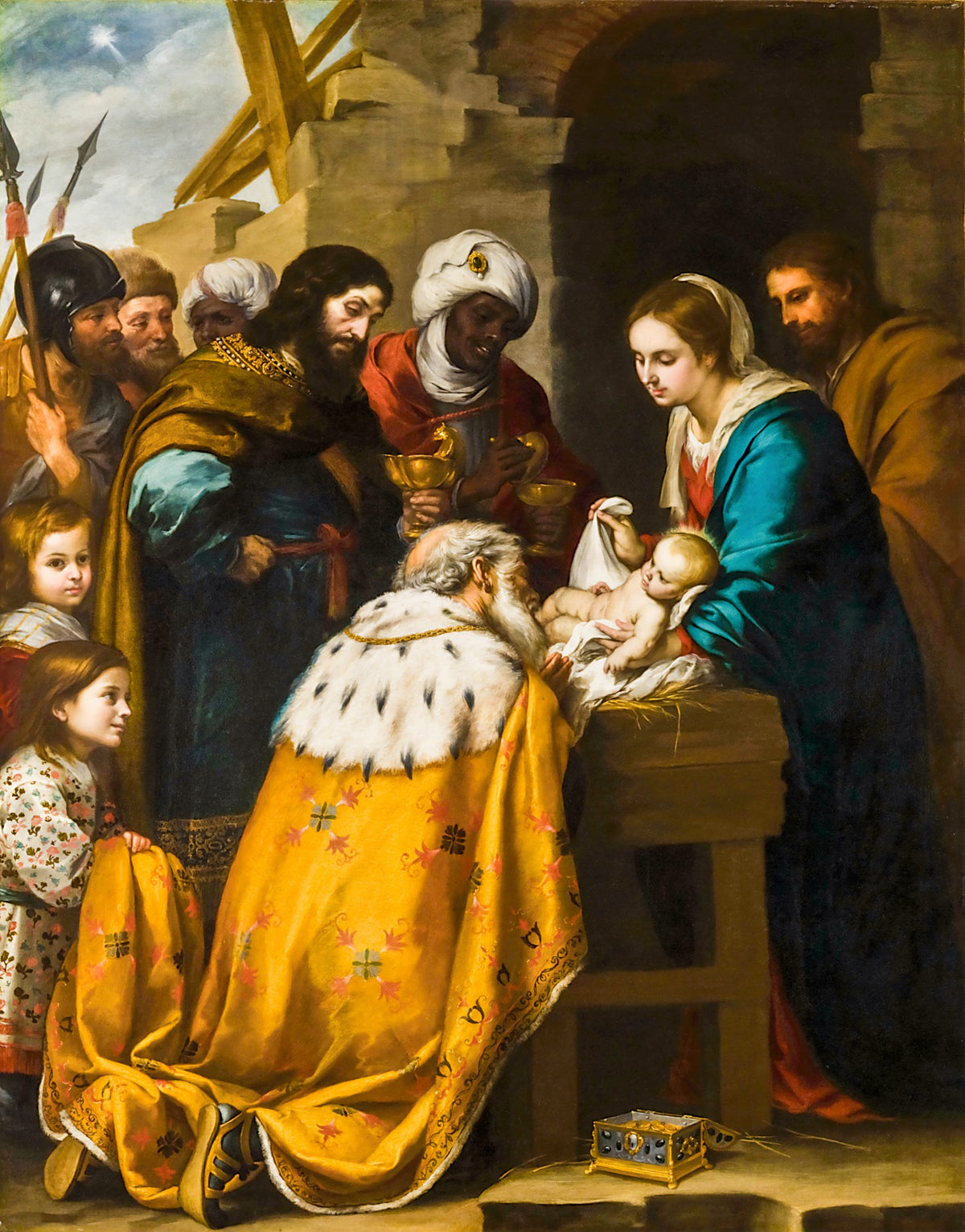 Adoration of the Magi – Bartolomé Esteban Murillo, 1655, framed