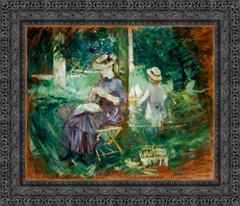 A Woman And Child In A Garden – Berthe Morisot, c. 1884