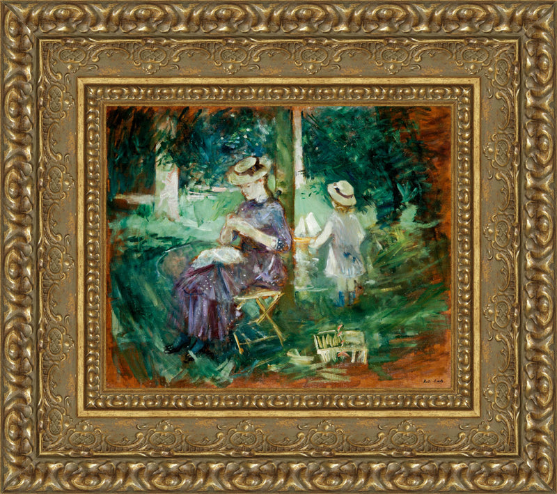 A Woman And Child In A Garden – Berthe Morisot, c. 1884