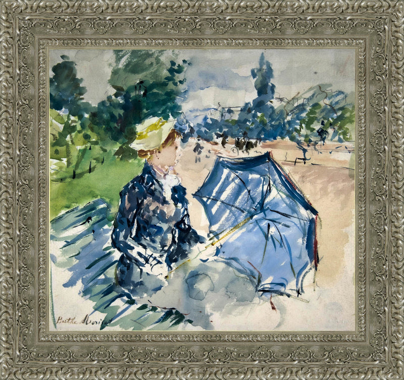 A Woman Seated At A Bench On The Avenue Du Bois – Berthe Morisot, c. 1885