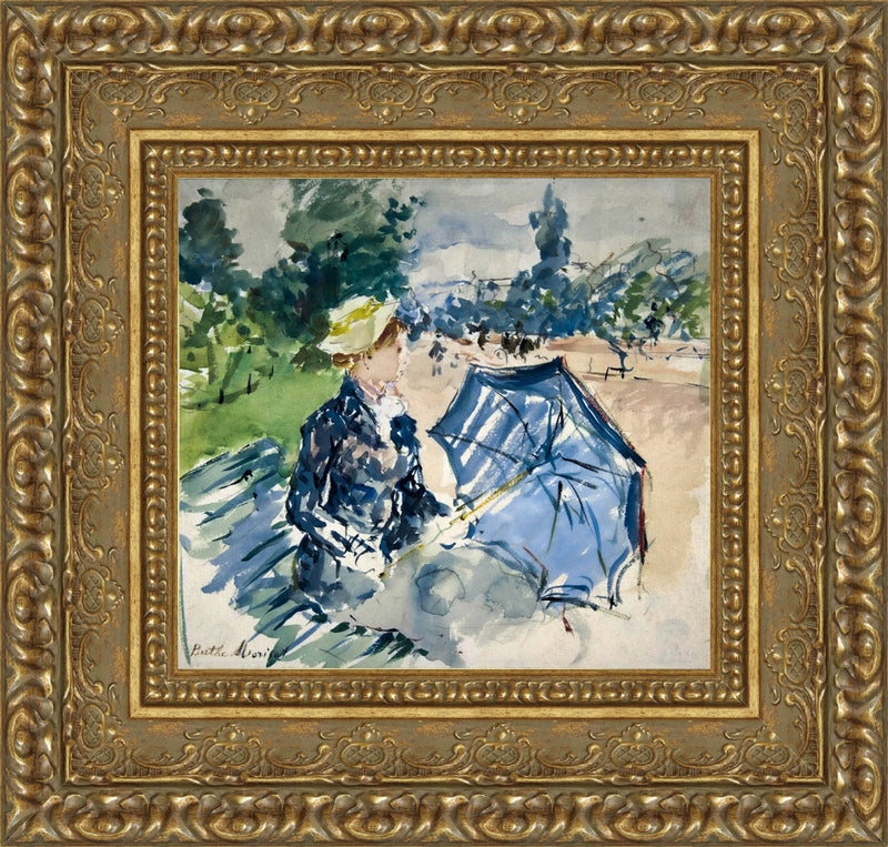 A Woman Seated At A Bench On The Avenue Du Bois – Berthe Morisot, c. 1885