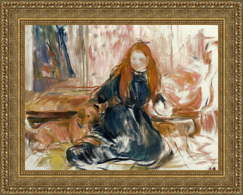 Fillette Jouant Avec Un Chien – Berthe Morisot, c. 1886