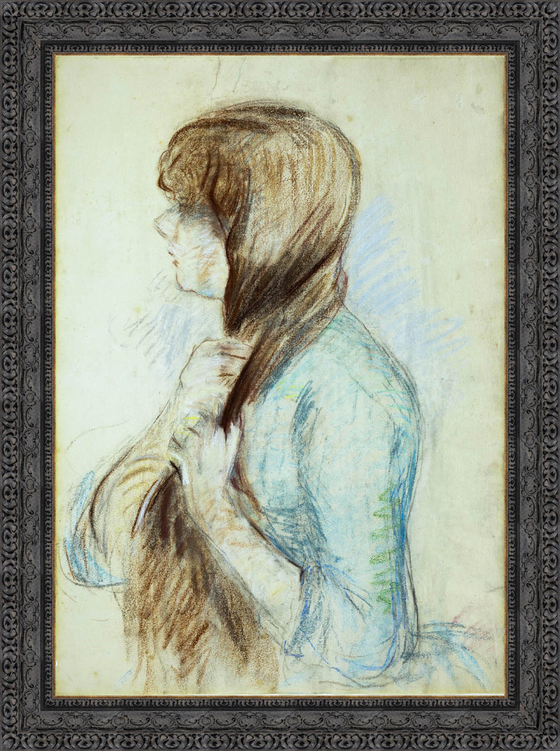 Girl Plaiting Her Hair (La Natte) – Berthe Morisot, c. 1894
