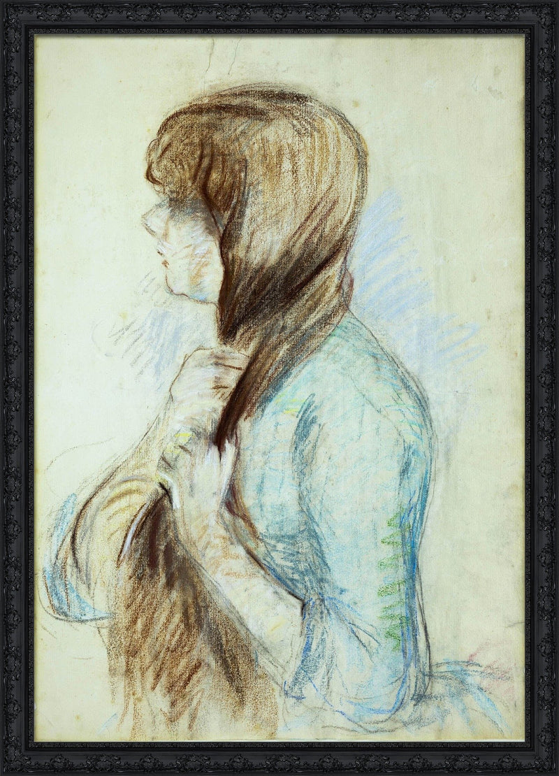 Girl Plaiting Her Hair (La Natte) – Berthe Morisot, c. 1894