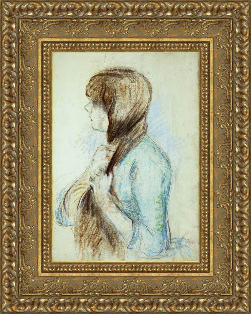 Girl Plaiting Her Hair (La Natte) – Berthe Morisot, c. 1894