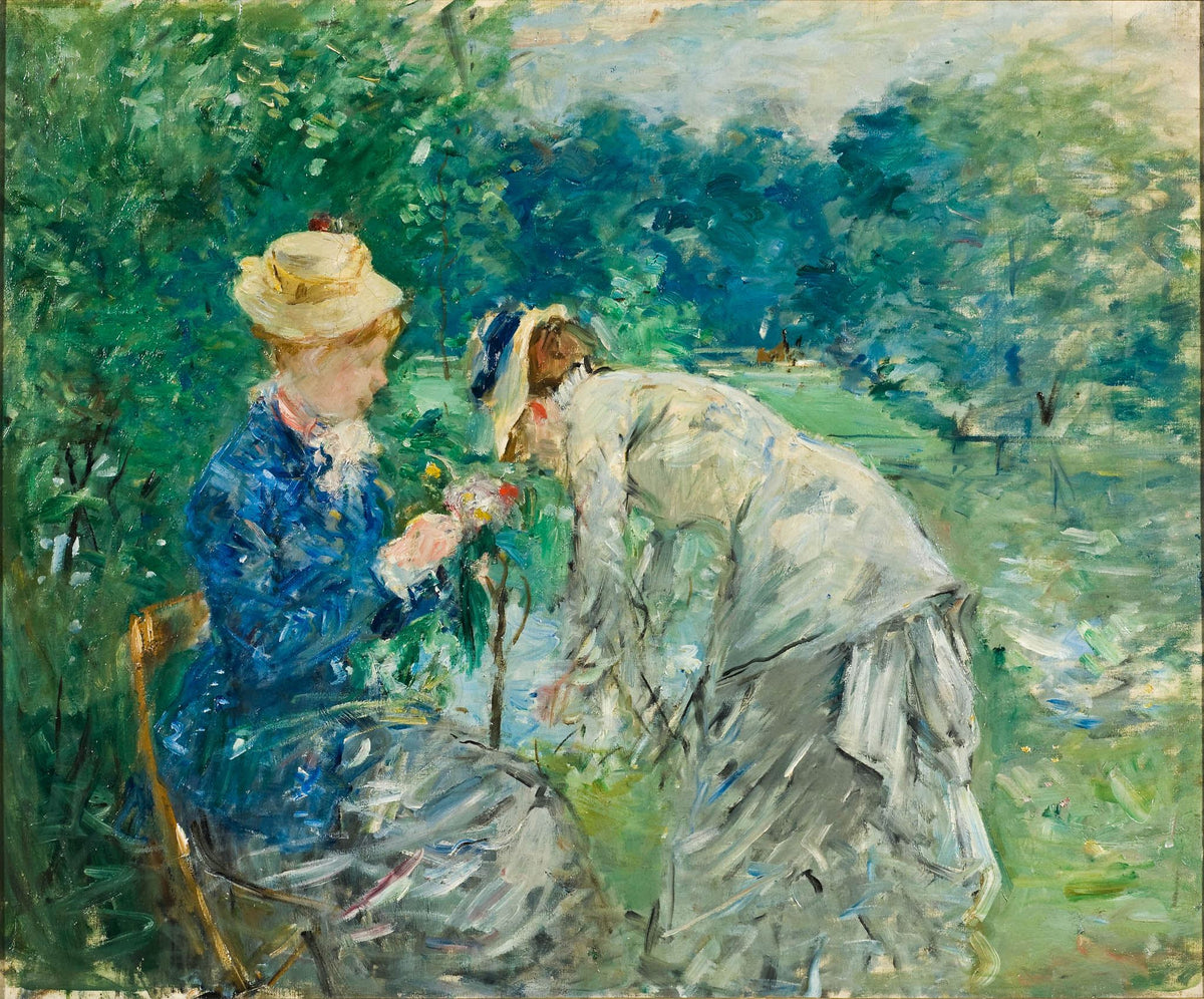 In The Bois De Boulogne – Berthe Morisot, 1879, framed