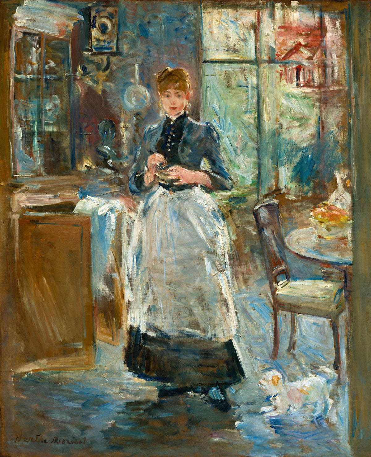 In the Dining Room – Berthe Morisot, 1886, framed