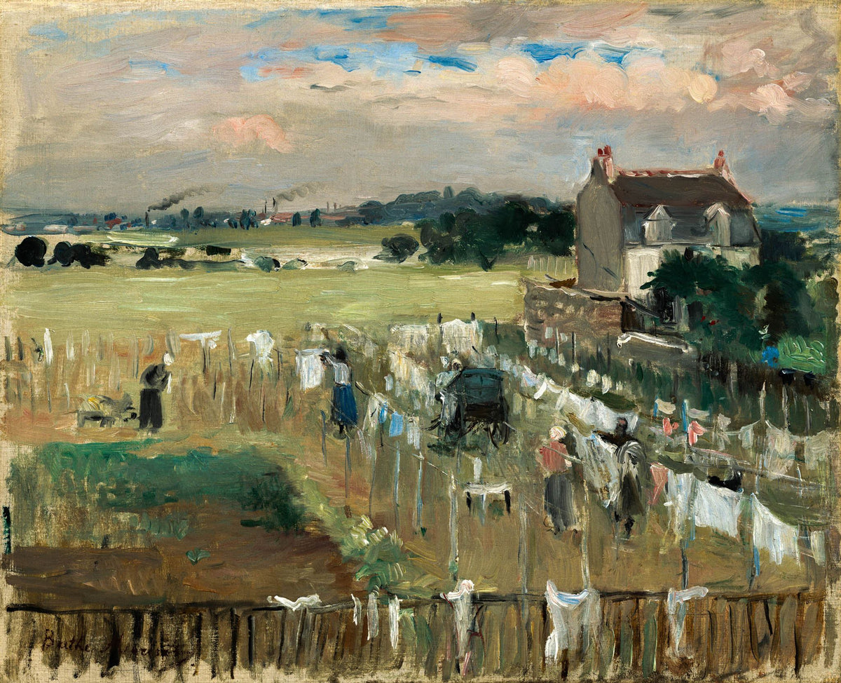Laundry – Berthe Morisot, 1875, framed