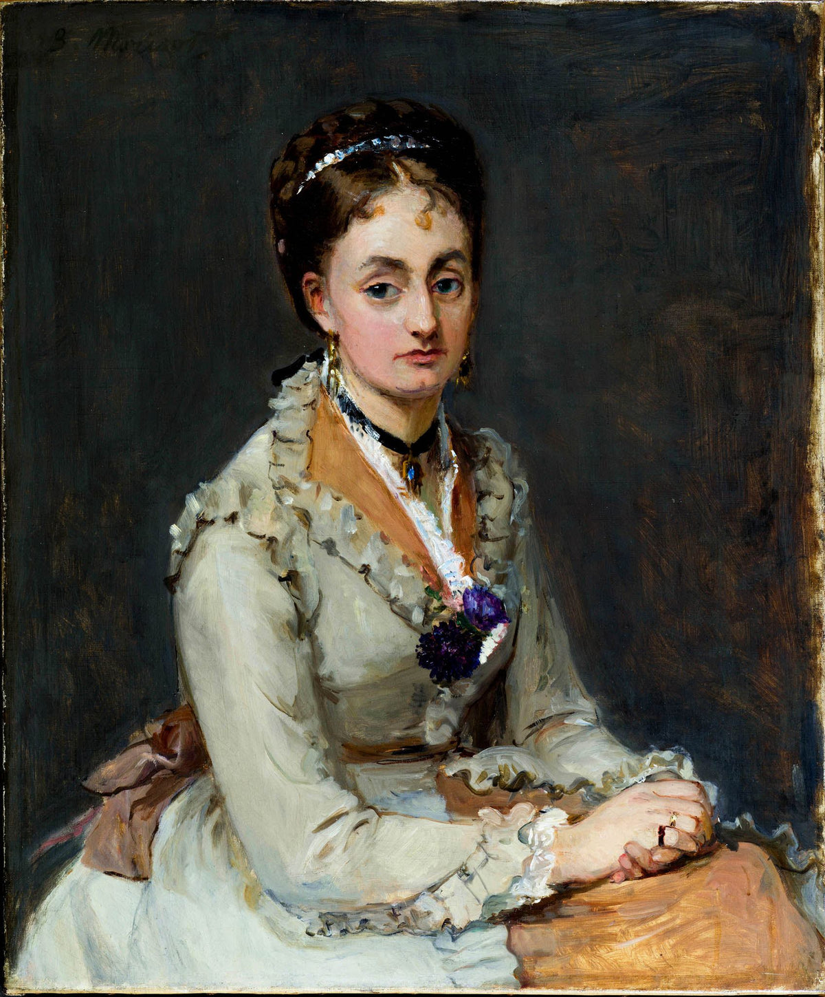 Portrait of a Woman – Berthe Morisot, c. 1885, framed