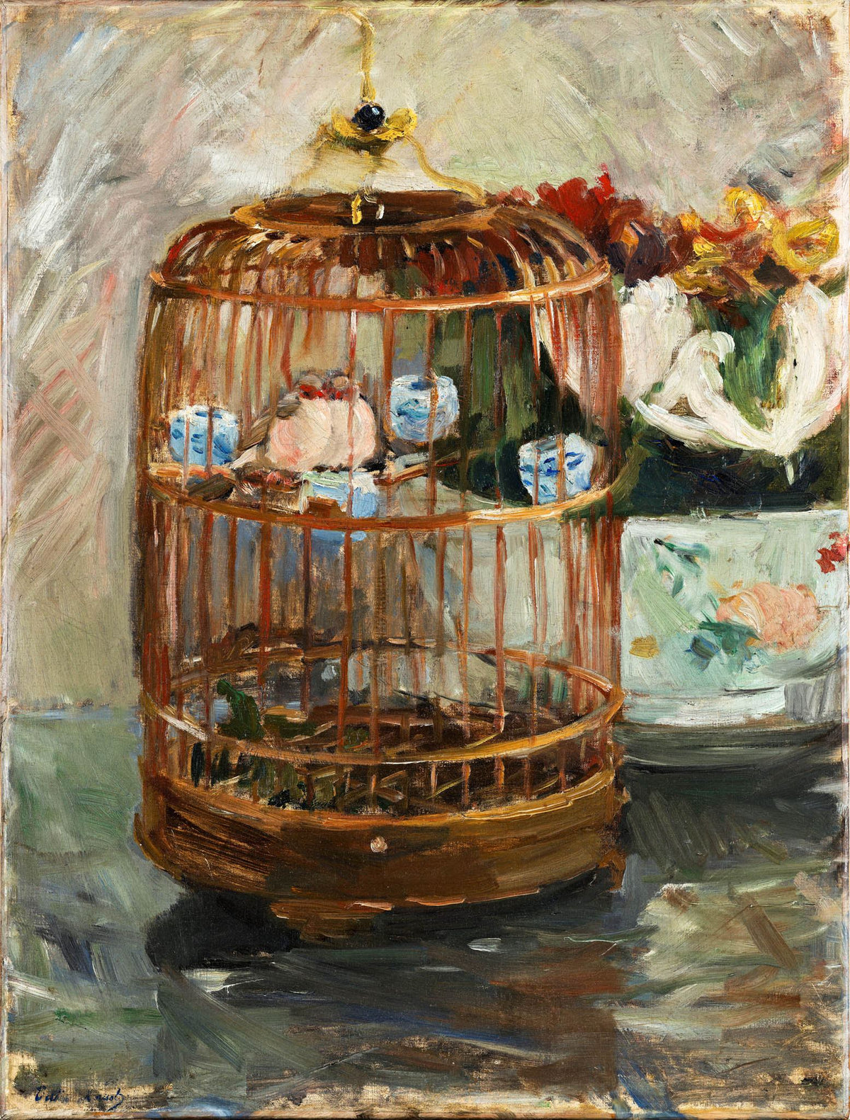 The Cage – Berthe Morisot, 1885, framed