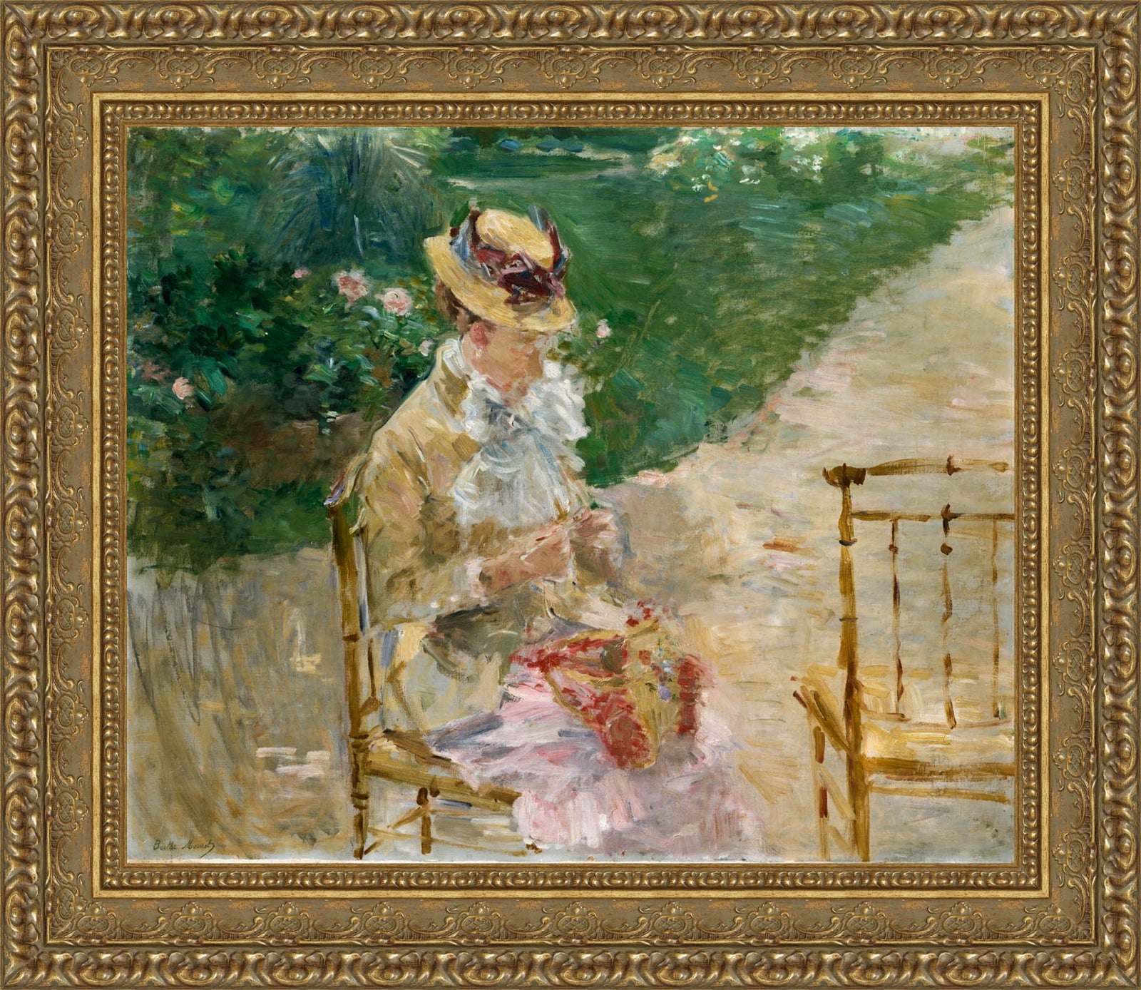 Young Woman Knitting – Berthe Morisot, 1883
