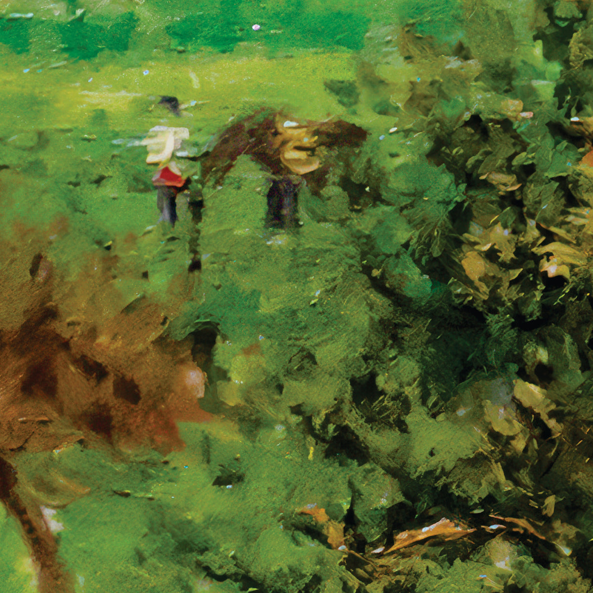 Autumn Morning at Eragny – Camille Pissarro, 1897, print detail at full resolution