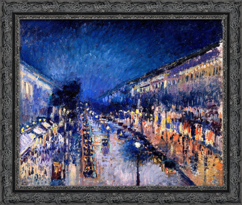 Boulevard Montmartre at Night – Camille Pissarro, 1897