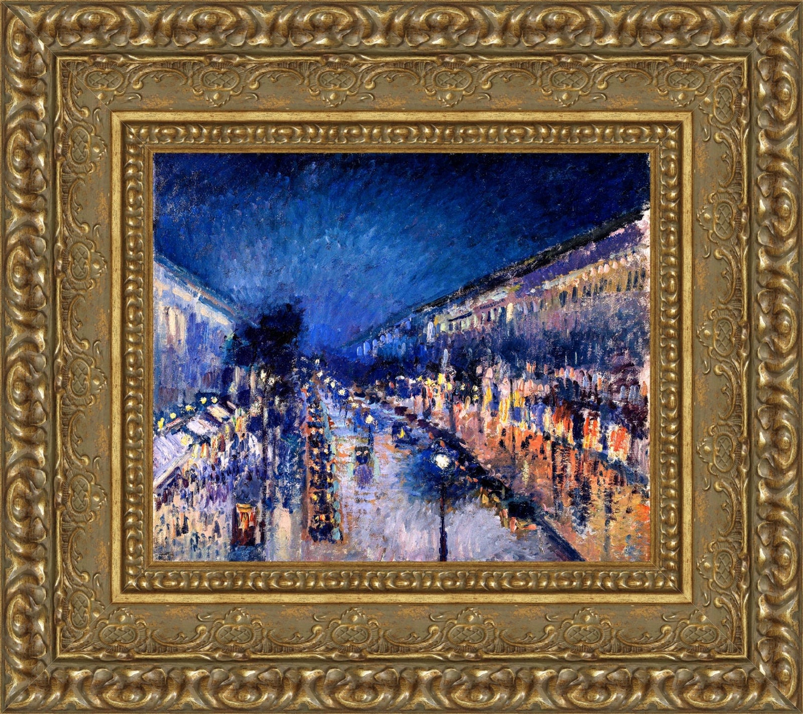 Boulevard Montmartre at Night – Camille Pissarro, 1897