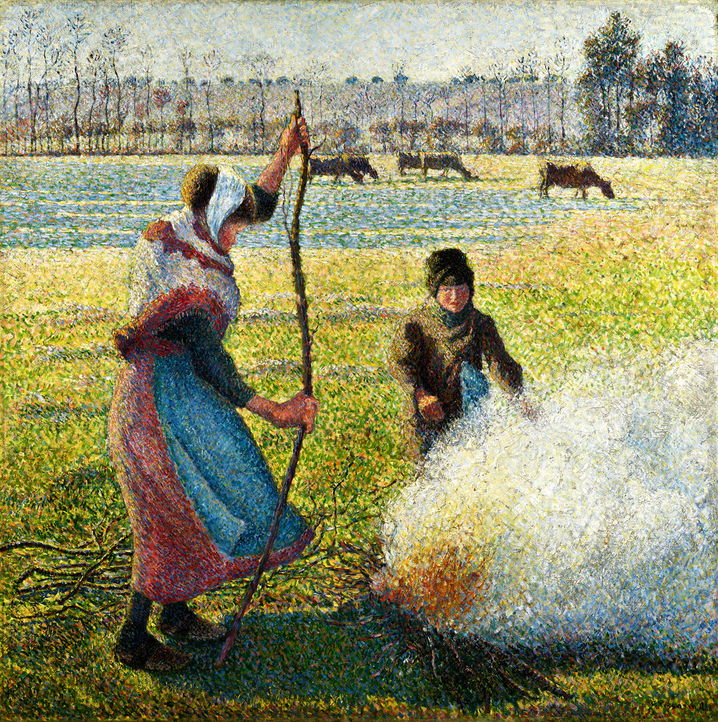 Hoarfrost, Peasant Girl Making a Fire (Gelée blanche, jeune paysanne faisant du feu)