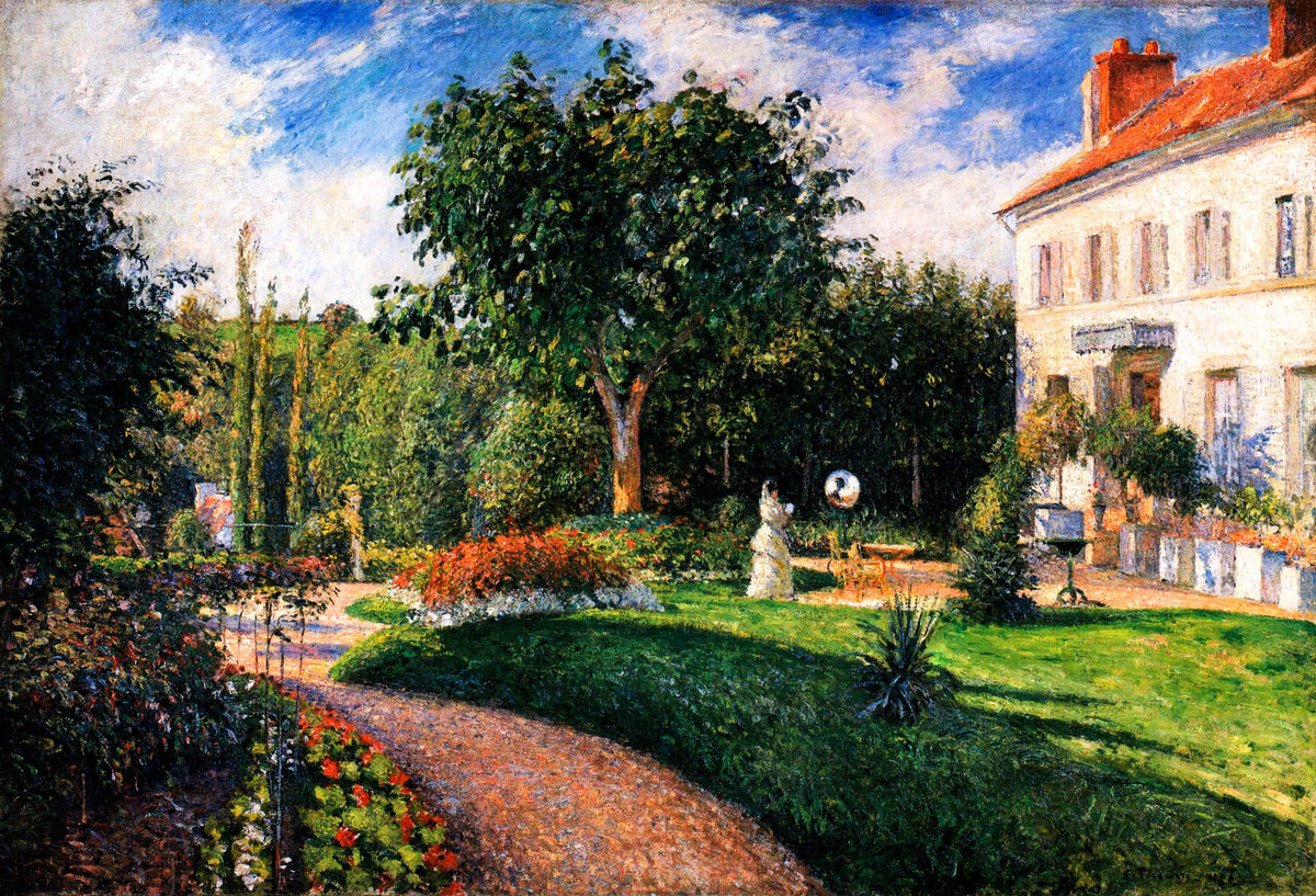 The Garden of Les Mathurins, Pontoise – Camille Pissarro, 1876, framed