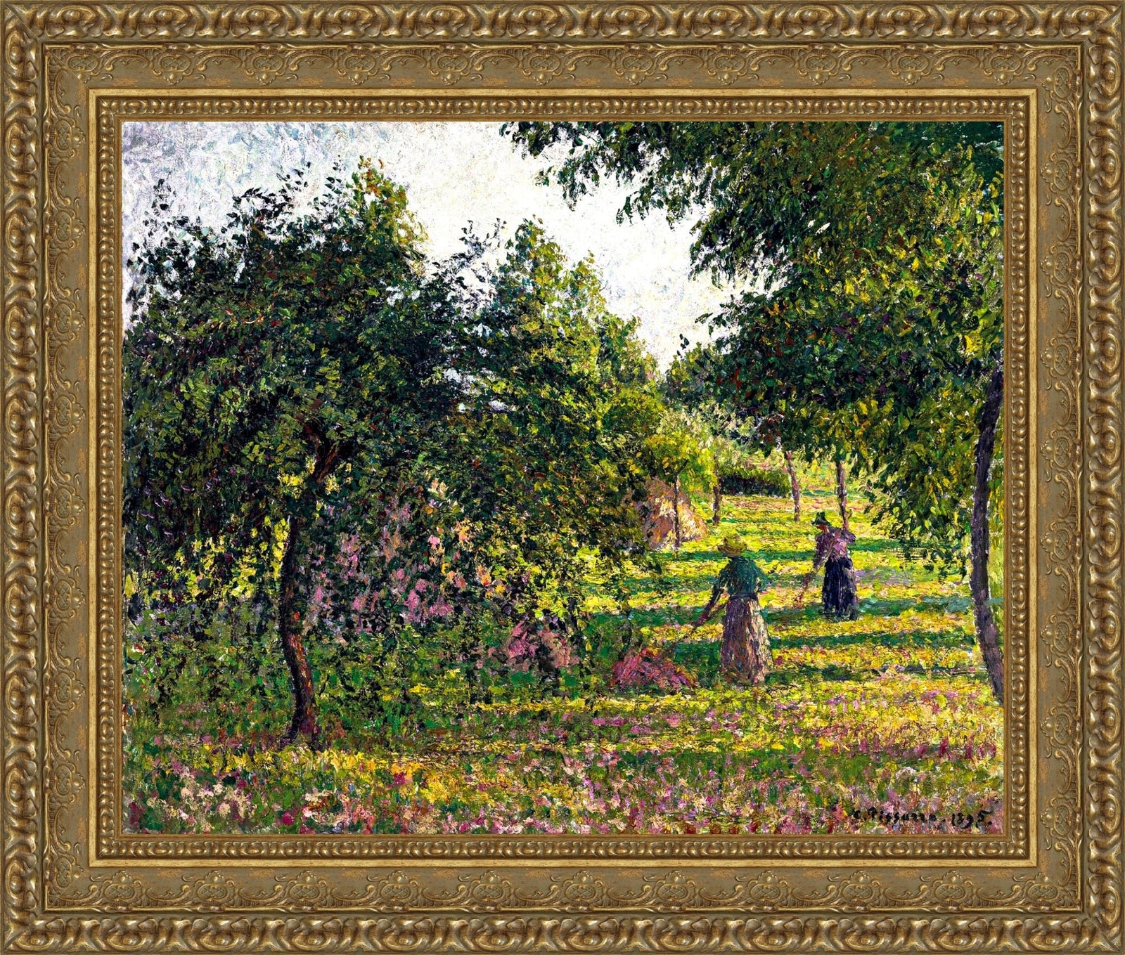 Apple Trees and Haymakers, Éragny – Camille Pissarro, 1895