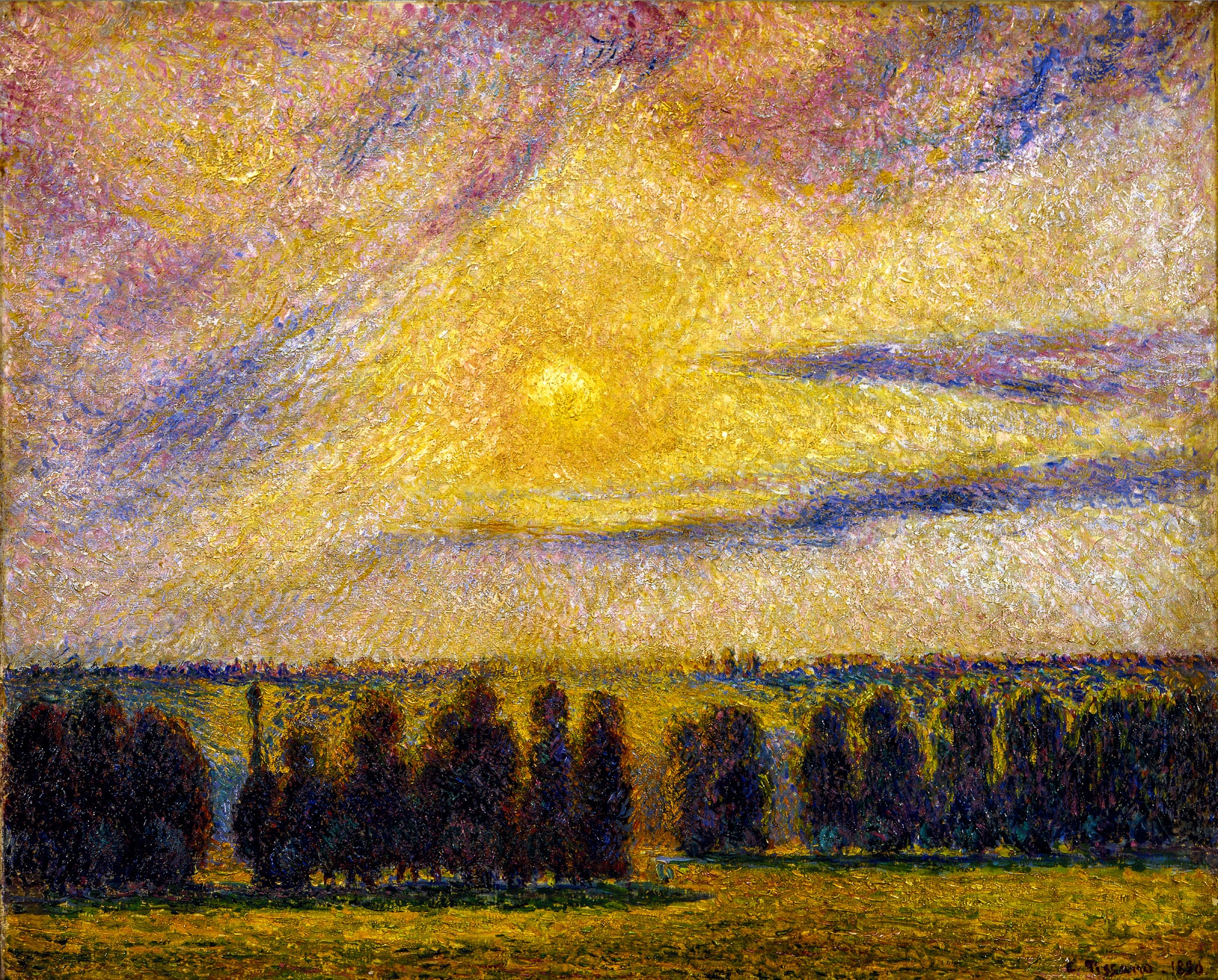 Sunset at Eragny