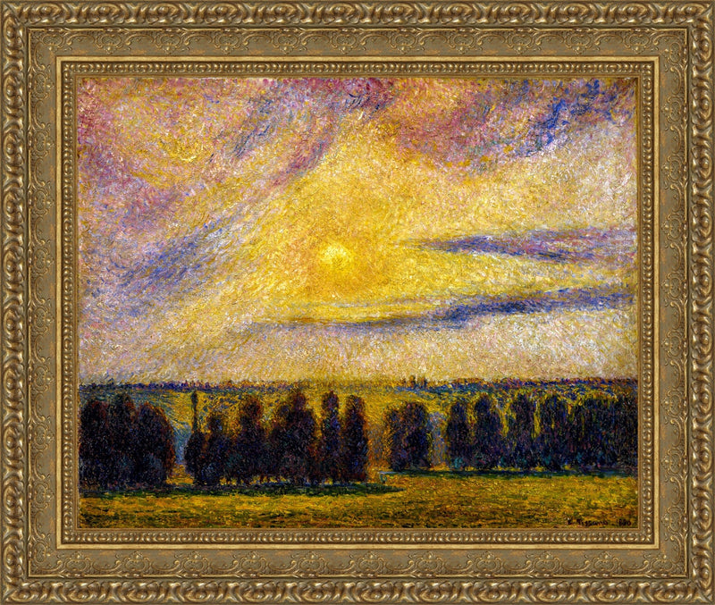 Sunset at Éragny – Camille Pissarro, 1892