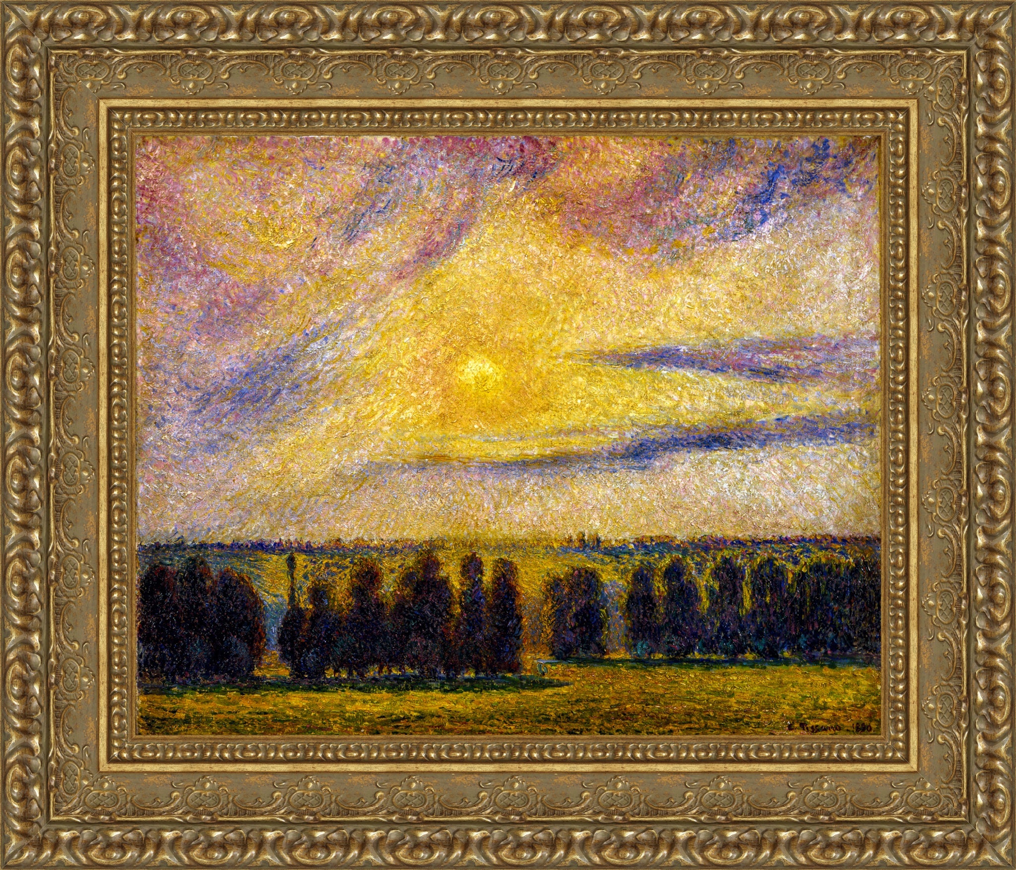 Sunset at Eragny