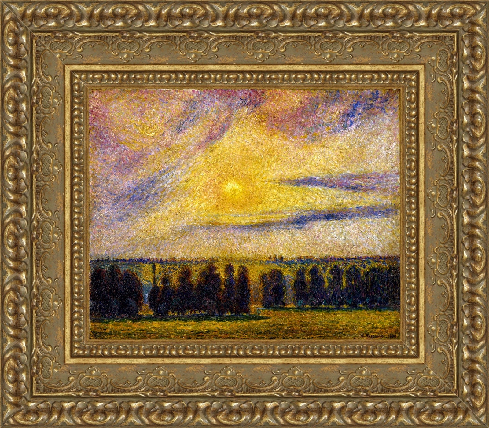 Sunset at Éragny – Camille Pissarro, 1892