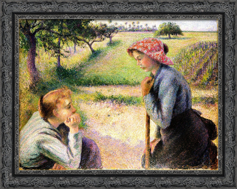 Two Young Peasant Women – Camille Pissarro, 1891-1892