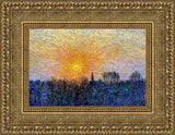 View of Bazincourt, Sunset – Camille Pissarro, 1884
